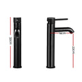 Cefito Bathroom Basin Mixer Tap Round Tall Faucet Vanity Laundry Black - SuperSaverAU - view 2