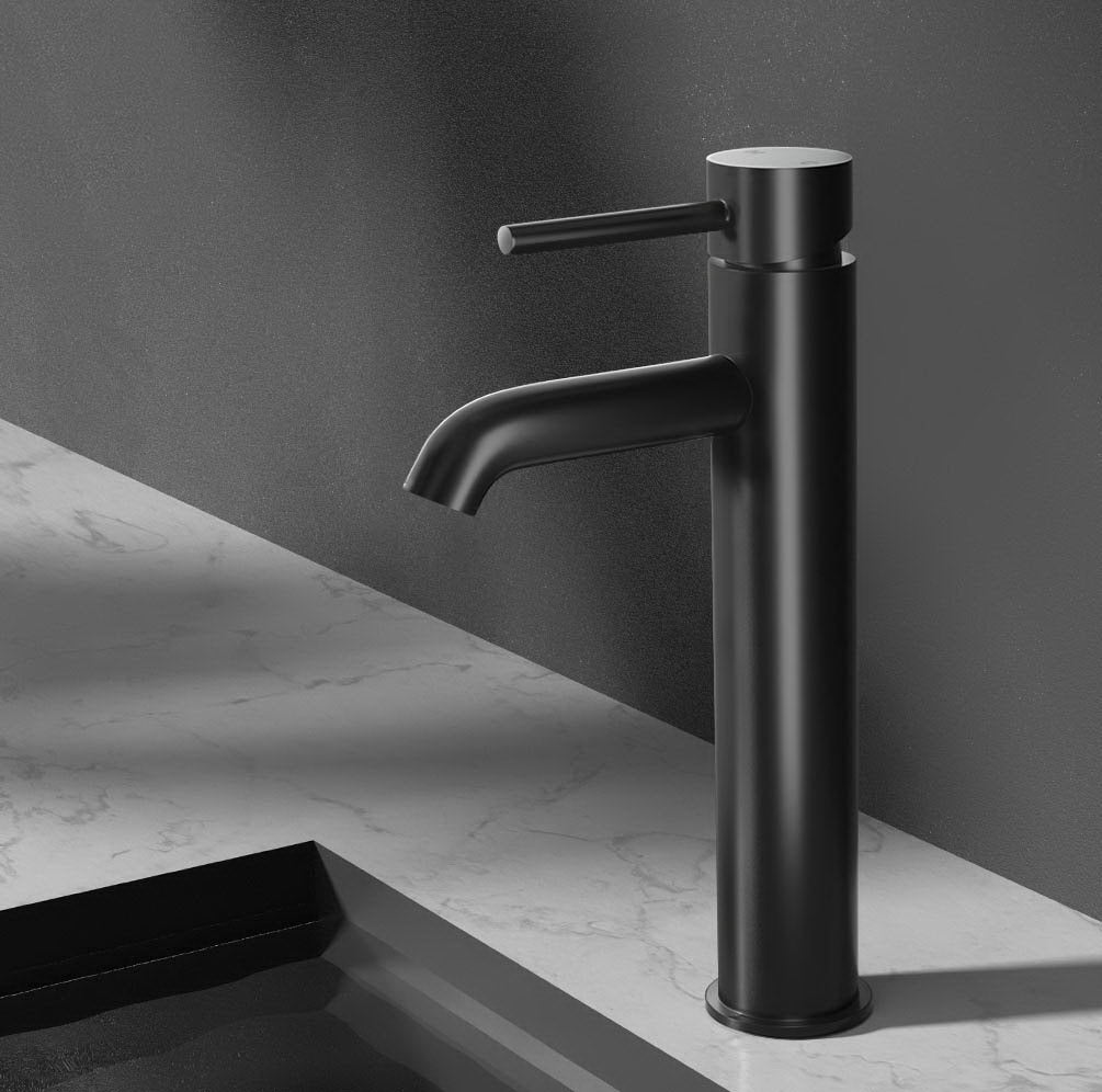 Cefito Bathroom Basin Mixer Tap Round Tall Faucet Vanity Laundry Black - SuperSaverAU - view 8
