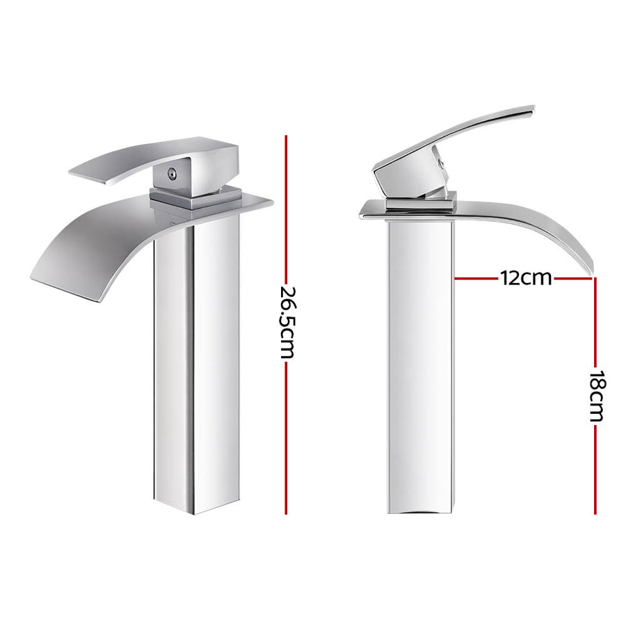 Cefito Bathroom Basin Mixer Tap 265mm Chrome Finish Drip-Free 35mm Cartridge - SuperSaverAU - view 1