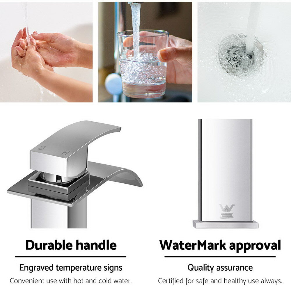 Cefito Bathroom Basin Mixer Tap 265mm Chrome Finish Drip-Free 35mm Cartridge - SuperSaverAU - view 5