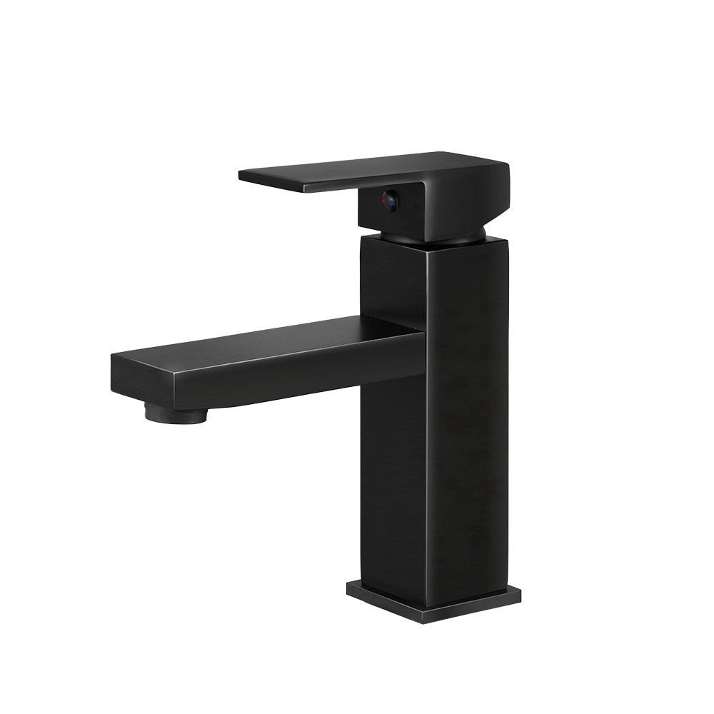 Cefito Black Bathroom Basin Mixer Tap Square Faucet - SuperSaverAU - view 1