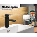 Cefito Black Bathroom Basin Mixer Tap Square Faucet - SuperSaverAU - view 5