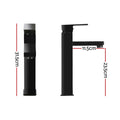 Cefito Bathroom Basin Mixer Tap Square Tall Faucet Vanity Laundry Black - SuperSaverAU - view 2