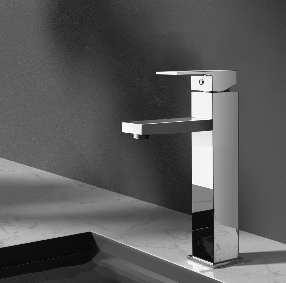 Cefito Bathroom Basin Mixer Tap Square Tall Faucet Vanity Laundry Chrome - SuperSaverAU - view 8