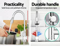 Cefito Kitchen Mixer Tap Pull Out 2 Mode Sink Faucet Basin Laundry Chrome - SuperSaverAU - view 4