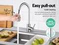 Cefito Kitchen Mixer Tap Pull Out 2 Mode Sink Faucet Basin Laundry Chrome - SuperSaverAU - view 5