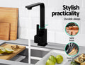 Cefito Kitchen Mixer Tap Mixer Square Sink Faucet Basin Laundry Black - SuperSaverAU - view 4