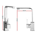 Cefito Kitchen Mixer Tap Mixer Square Sink Faucet Basin Laundry Chrome - SuperSaverAU - view 2