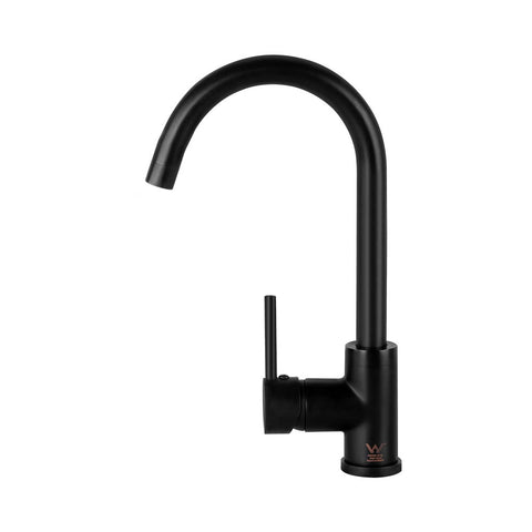 Cefito Kitchen Mixer Tap Mixer Round Sink Faucet Basin Laundry Black - SuperSaverAU - view 1