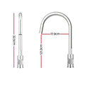 Cefito Kitchen Mixer Tap Mixer Round Sink Faucet Basin Laundry Chrome - SuperSaverAU - view 2