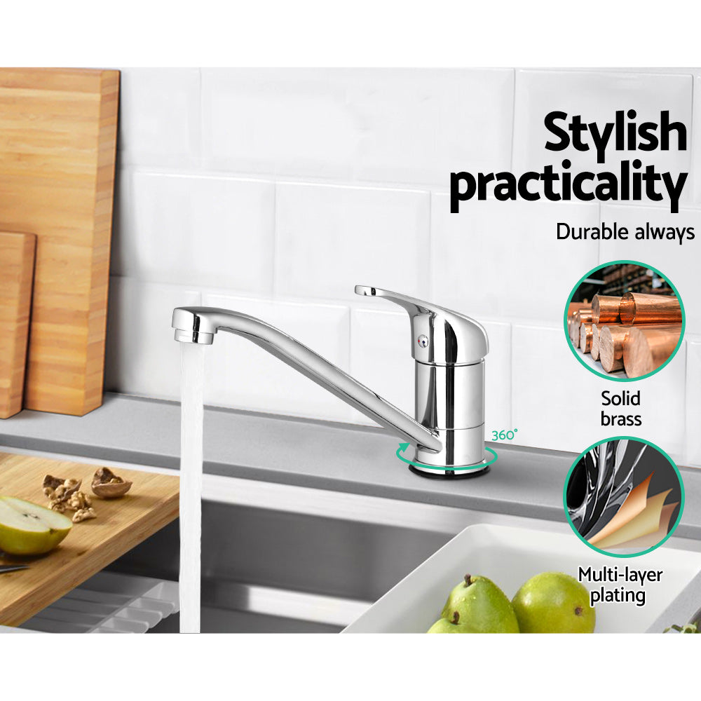 Cefito Kitchen Mixer Tap Mixer Long Spout Sink Faucet Basin Laundry Chrome - SuperSaverAU - view 5