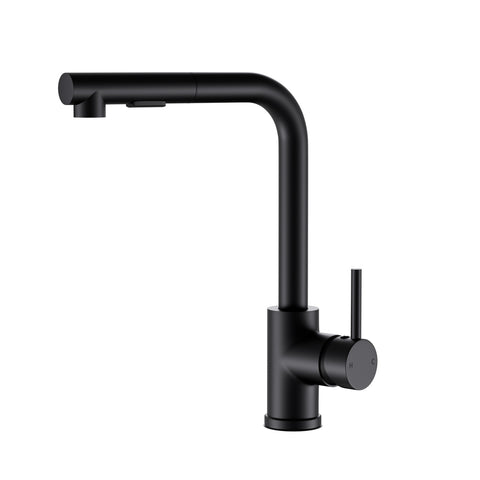 Cefito Pull-Out Kitchen Mixer Tap Black 2 Mode Sink Faucet WELS - SuperSaverAU - view 1