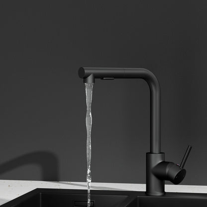 Cefito Pull-Out Kitchen Mixer Tap Black 2 Mode Sink Faucet WELS