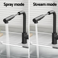 Cefito Pull-Out Kitchen Mixer Tap Black 2 Mode Sink Faucet WELS - SuperSaverAU - view 5