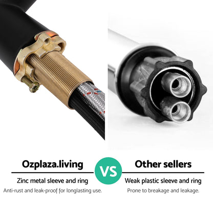 Cefito Pull-Out Kitchen Mixer Tap Black 2 Mode Sink Faucet WELS