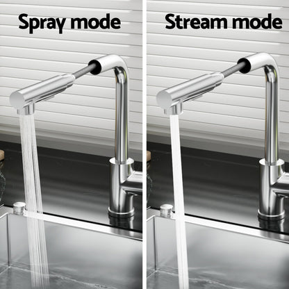 Cefito Pull-Out Kitchen Mixer Tap Chrome 2 Mode Sink Faucet WELS