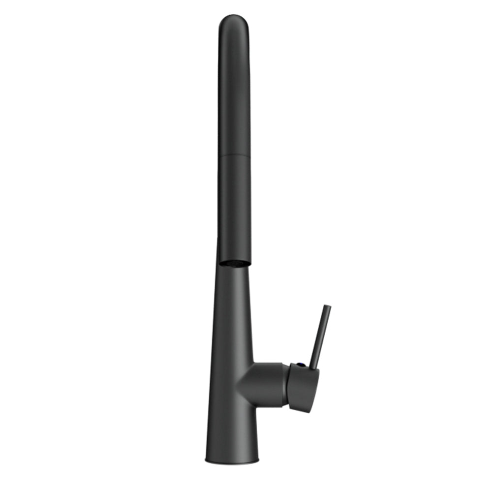 Cefito Pull-Out Round Kitchen Mixer Tap Black 2 Mode Sink Faucet WELS - SuperSaverAU - view 3