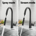 Cefito Pull-Out Round Kitchen Mixer Tap Black 2 Mode Sink Faucet WELS - SuperSaverAU - view 5