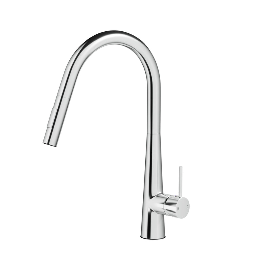 Cefito Pull-Out Round Kitchen Mixer Tap Chrome 2 Mode Sink Faucet WELS - SuperSaverAU - view 1