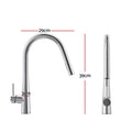 Cefito Pull-Out Round Kitchen Mixer Tap Chrome 2 Mode Sink Faucet WELS - SuperSaverAU - view 2