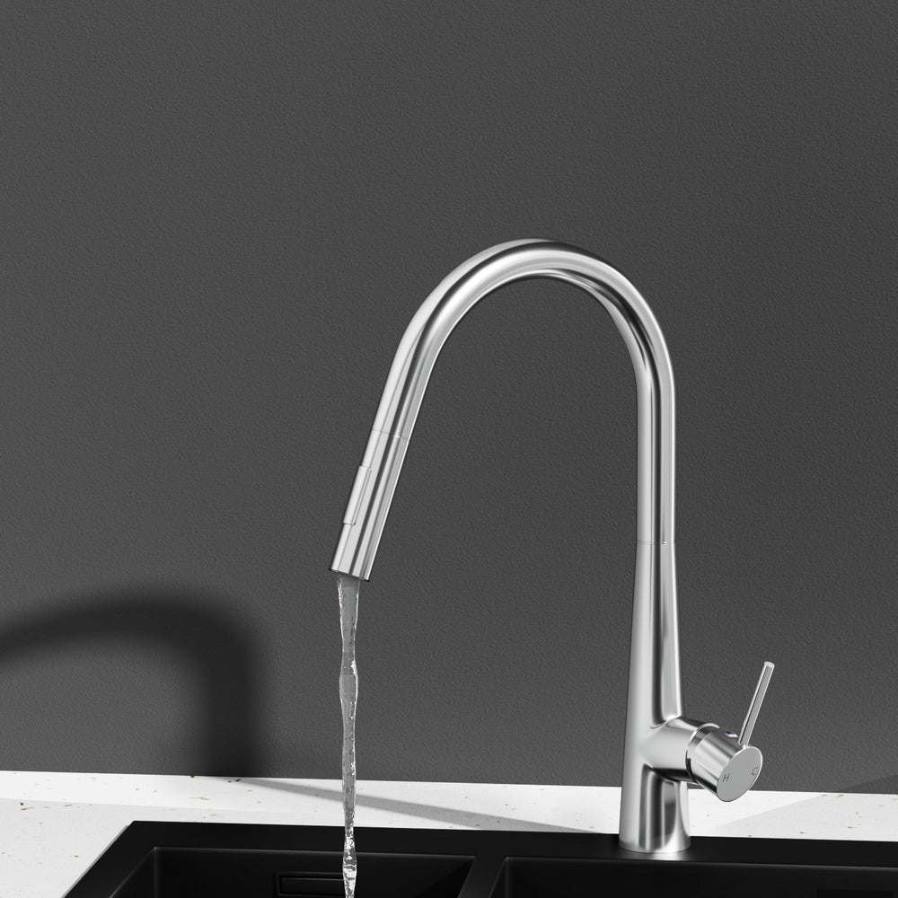 Cefito Pull-Out Round Kitchen Mixer Tap Chrome 2 Mode Sink Faucet WELS - SuperSaverAU - view 7