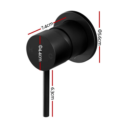 Cefito Basin Mixer Tap Black Brass 35mm Ceramic Cartridge Leak-Resistant