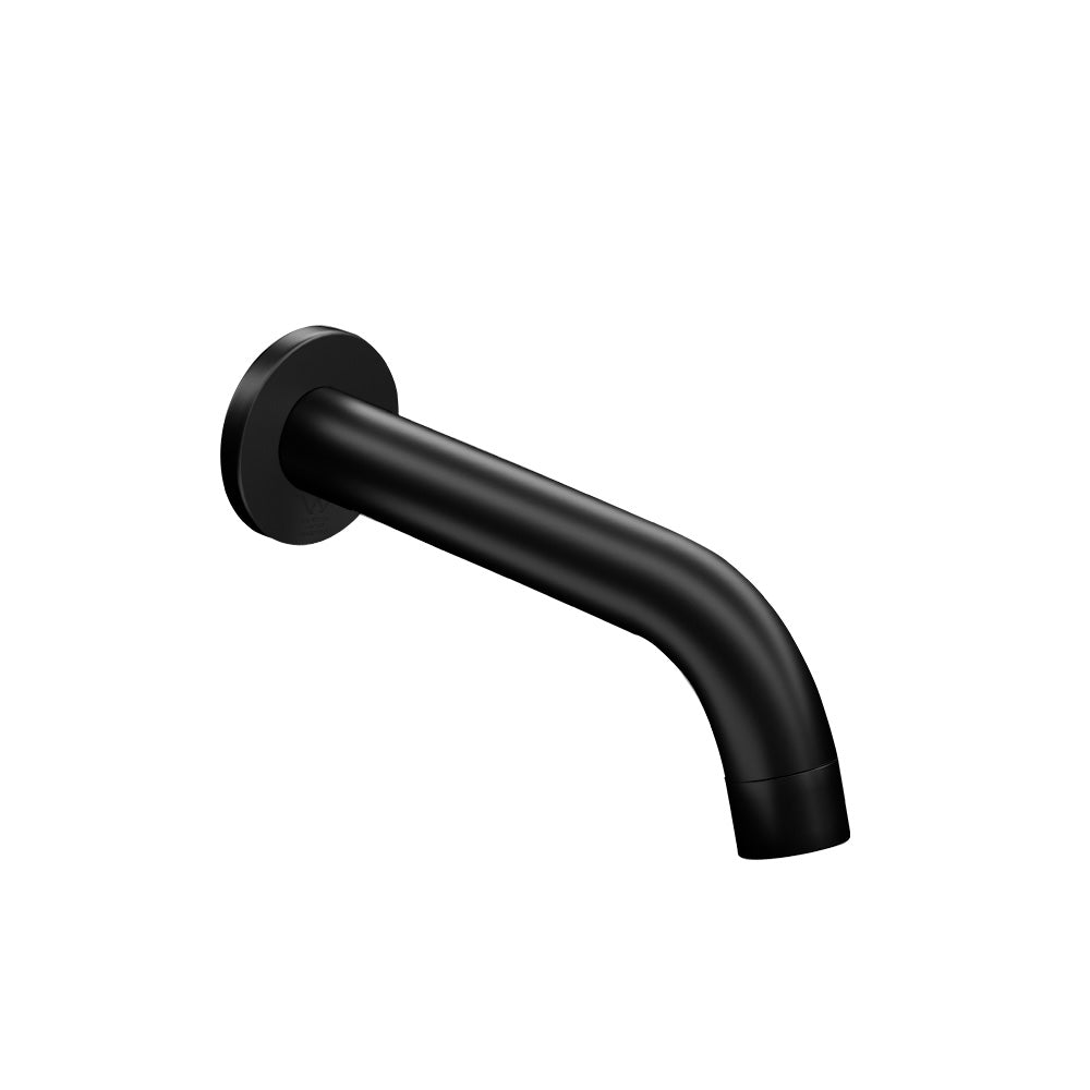 Cefito Wall Bath Spout Tap Black Brass, Durable, Easy Installation, 24mm