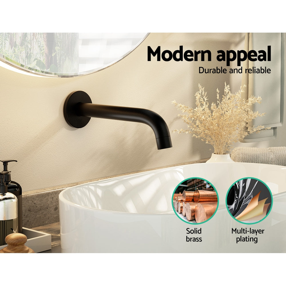 Cefito Wall Bath Spout Tap Black Brass, Durable, Easy Installation, 24mm - SuperSaverAU - view 5
