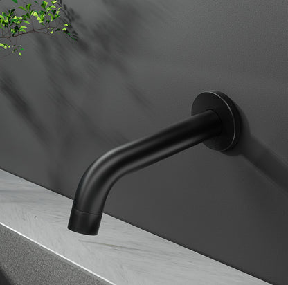 Cefito Wall Bath Spout Tap Black Brass, Durable, Easy Installation, 24mm