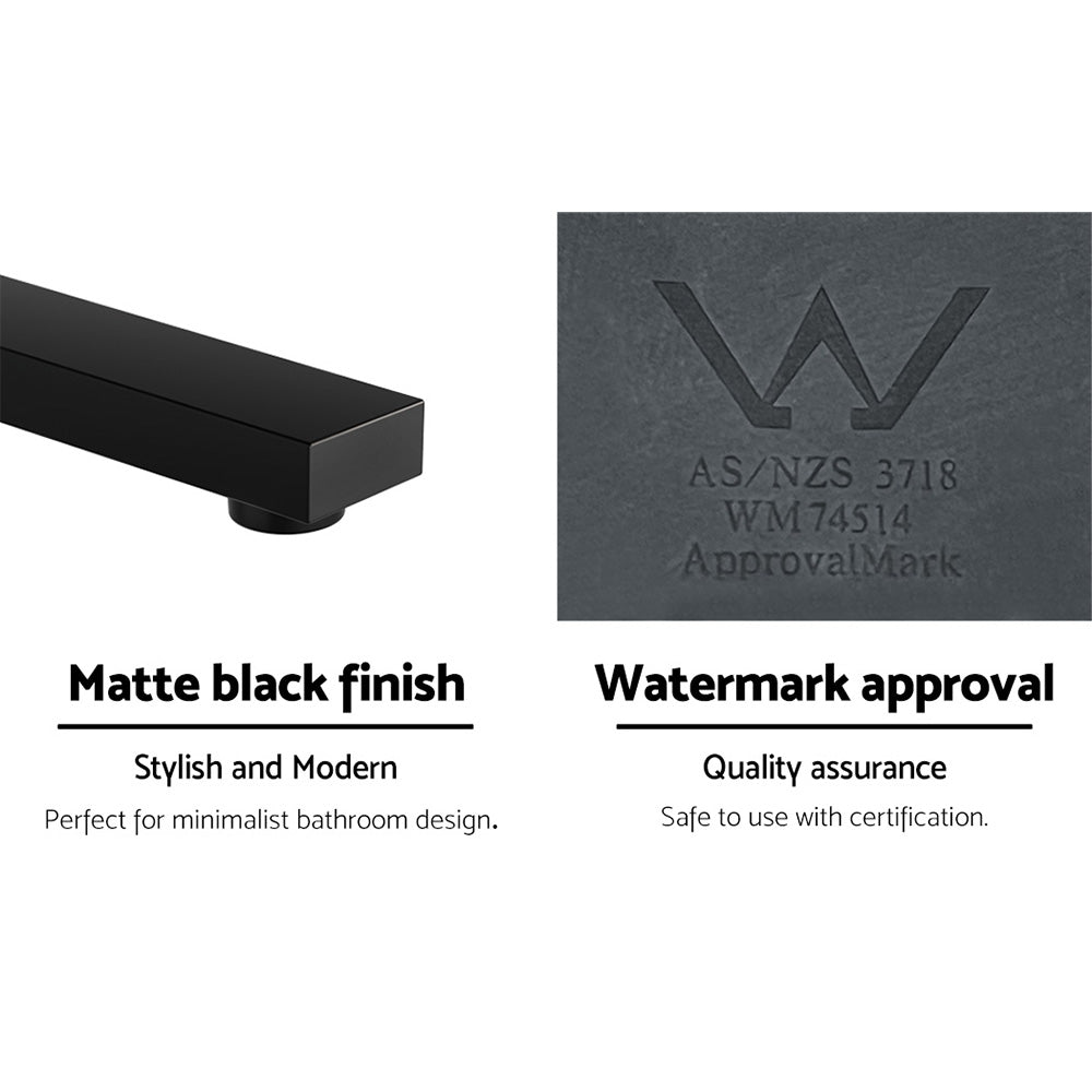 Cefito Wall Bath Spout - Black Brass Construction, 180-Degree Swivel