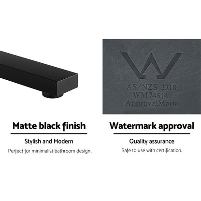 Cefito Wall Bath Spout - Black Brass Construction, 180-Degree Swivel