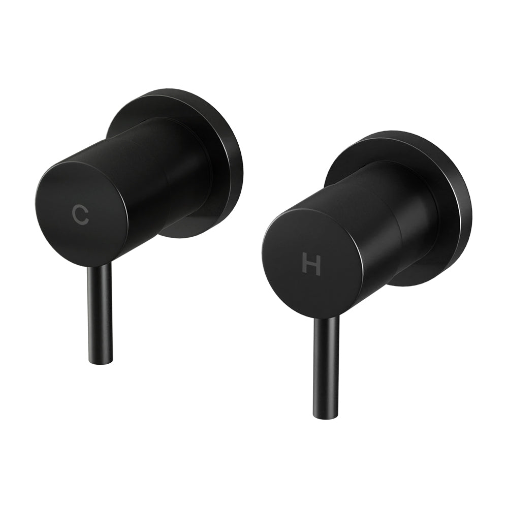 Cefito Twin Basin Taps - Matte Black Brass, Drip-Free, WaterMark Approved - SuperSaverAU - view 1