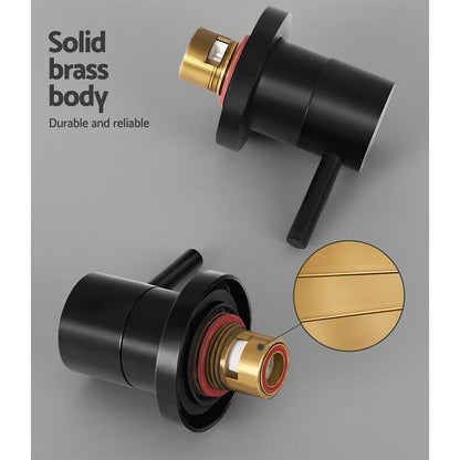 Cefito Twin Basin Taps - Matte Black Brass, Drip-Free, WaterMark Approved
