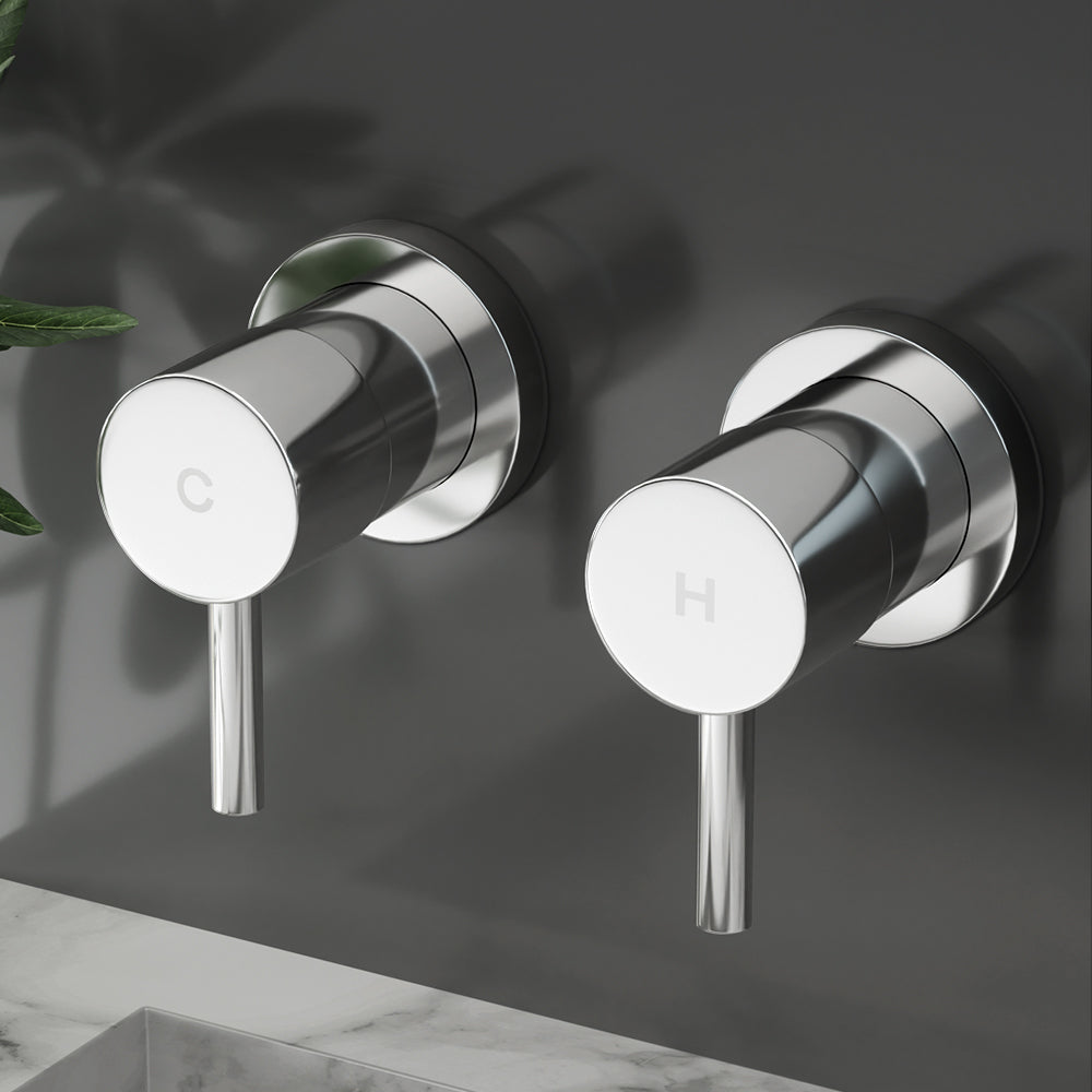 Cefito Twin Basin Taps Chrome Brass Faucet Hot & Cold Water Drip-Free 25mm - SuperSaverAU - view 8