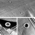 Instahut Heavy Duty Poly Tarp 3.6x7.3m Waterproof UV Resistant Camping Cover - SuperSaverAU - view 2