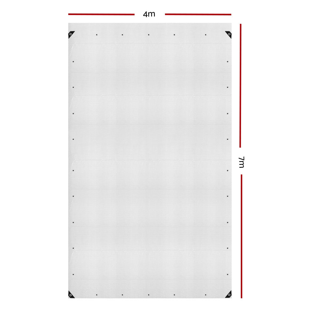 Instahut Poly Tarp 4x7m Waterproof Heavy Duty Camping Cover UV-Resistant - SuperSaverAU - view 2