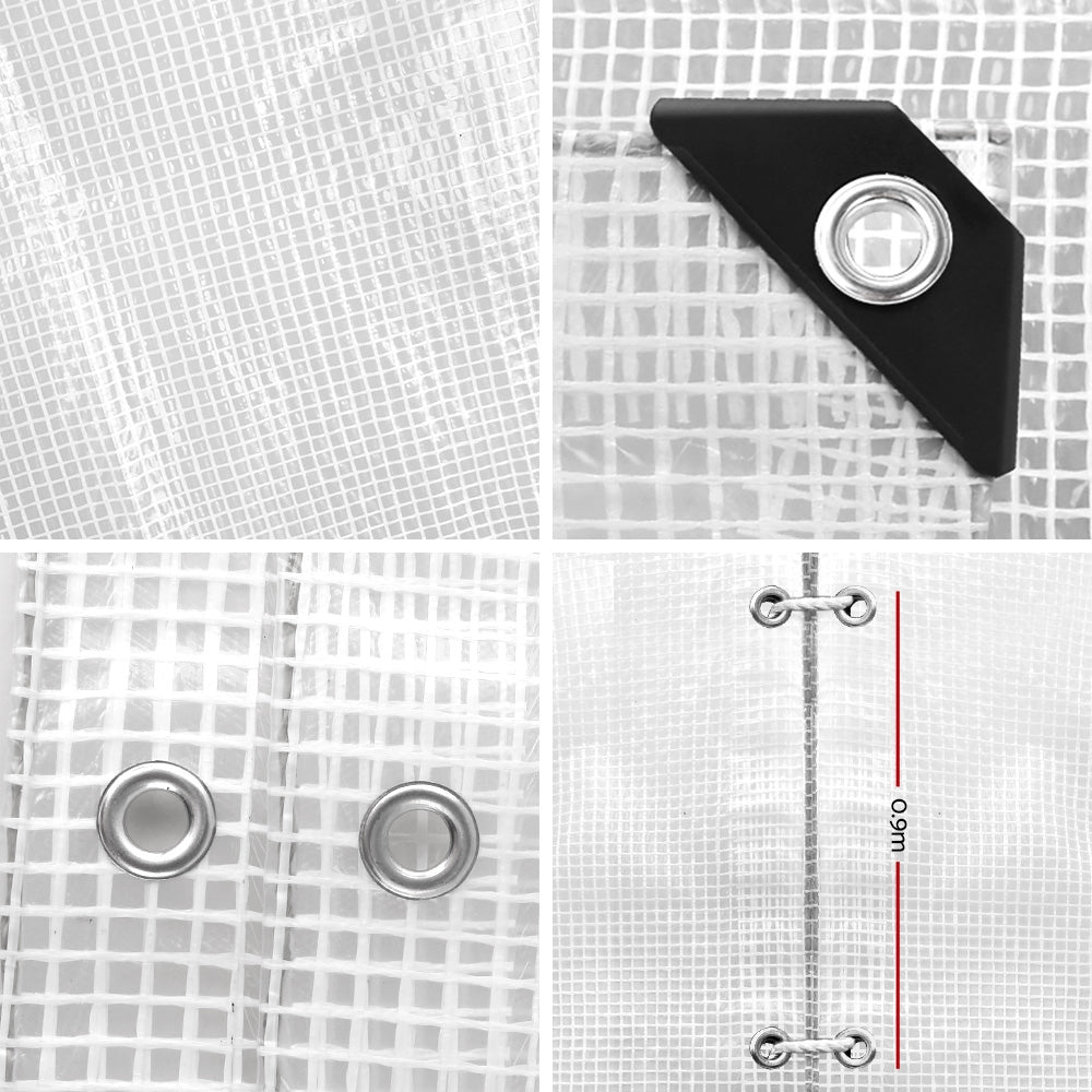 Instahut Poly Tarp 4x7m Waterproof Heavy Duty Camping Cover UV-Resistant