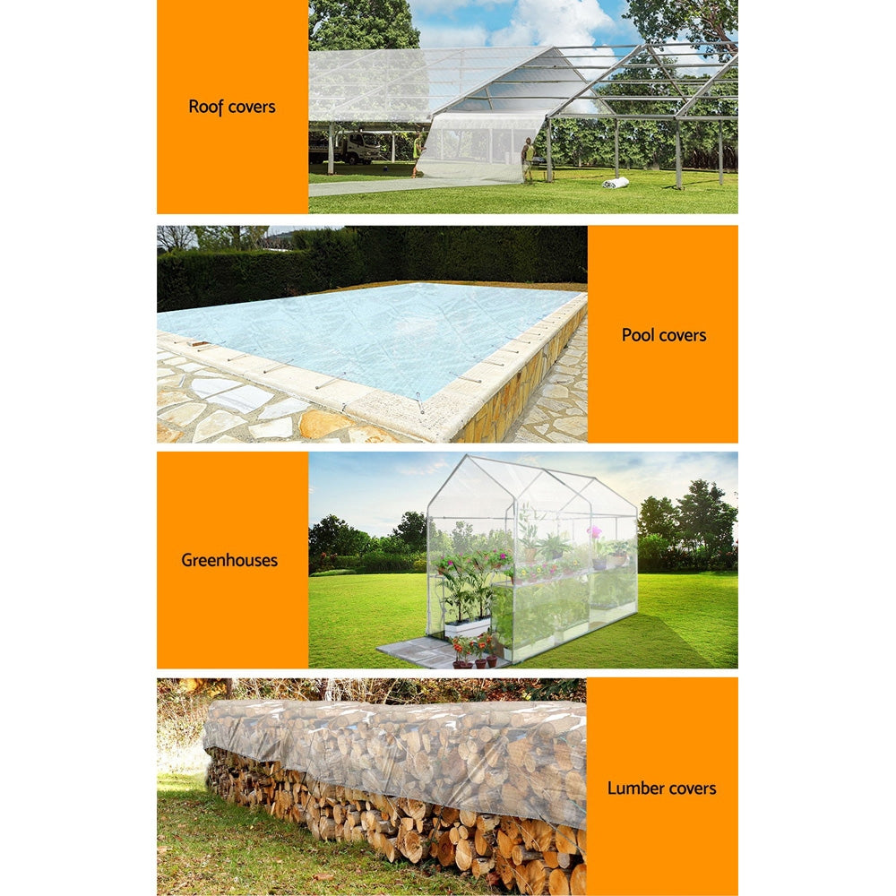 Instahut Poly Tarp 4x7m Waterproof Heavy Duty Camping Cover UV-Resistant - SuperSaverAU - view 6