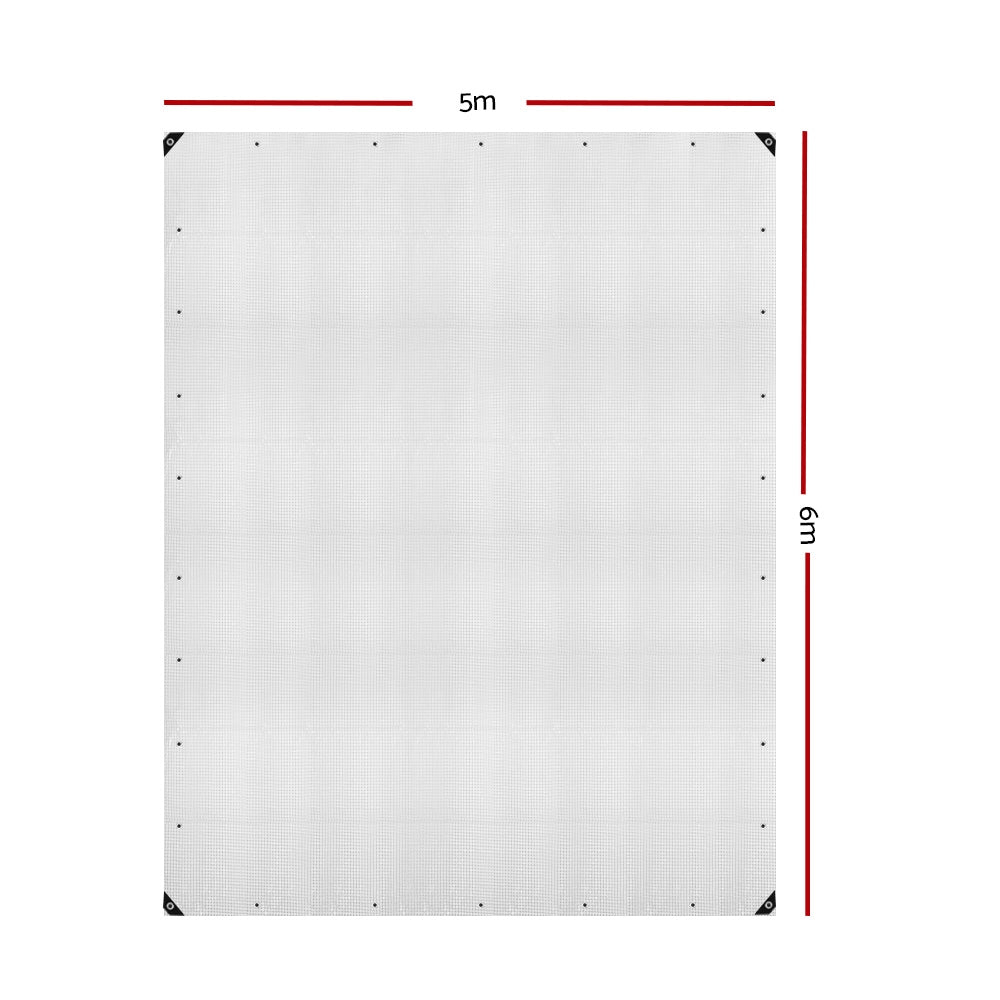 Instahut Poly Tarp 5x6m Waterproof UV-Resistant Heavy Duty Camping Cover