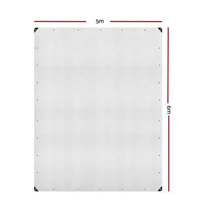 Instahut Poly Tarp 5x6m Waterproof UV-Resistant Heavy Duty Camping Cover