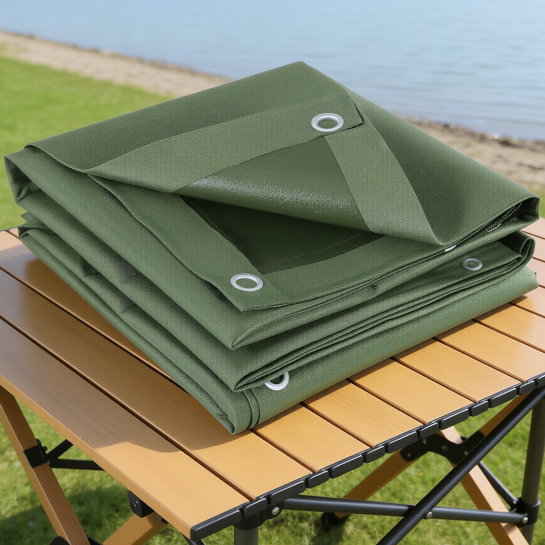 Instahut Heavy Duty Canvas Tarp 600GSM - 2 x 3m