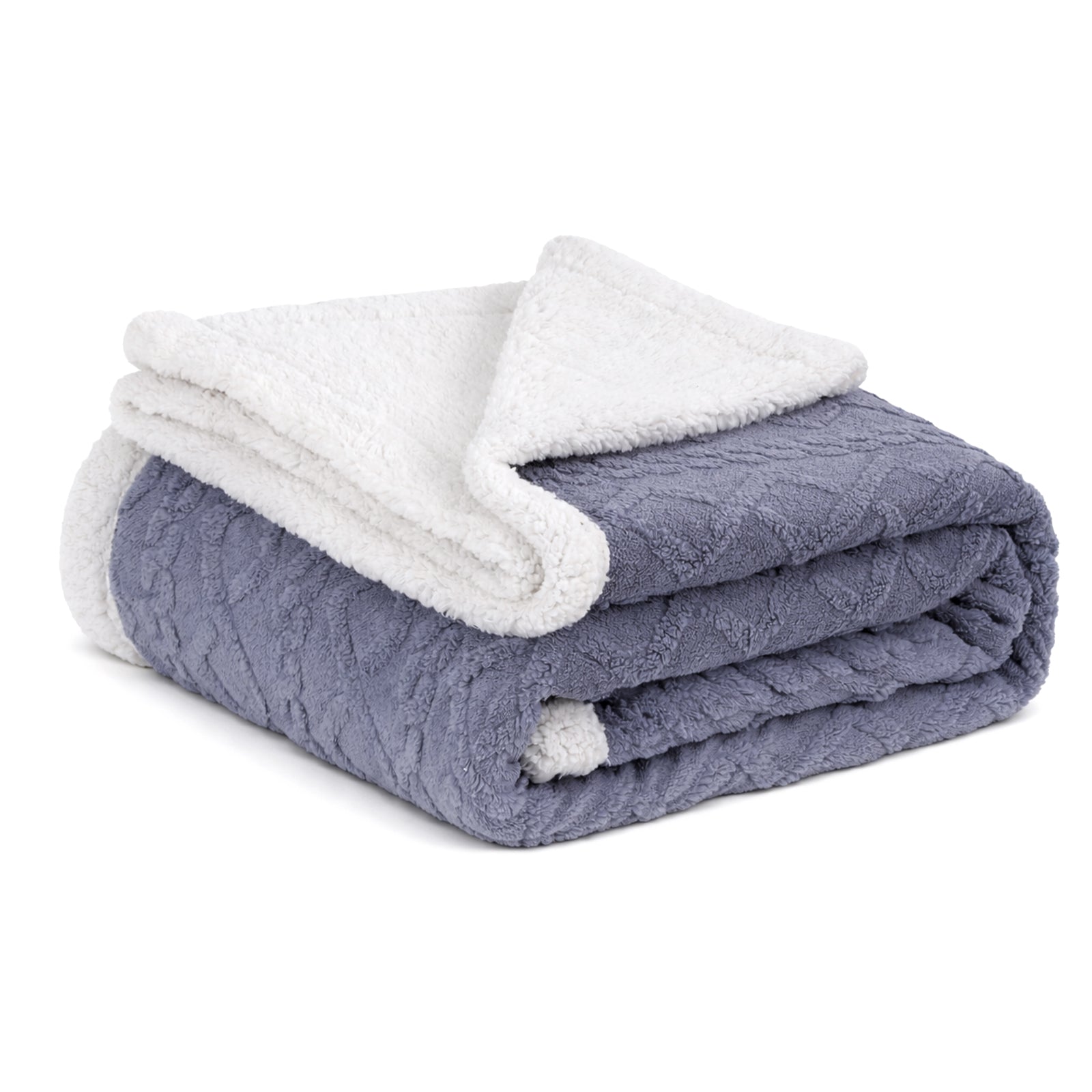 Giselle Bedding Double-Sided Fleece Throw Blanket – Grey 203 x 230cm