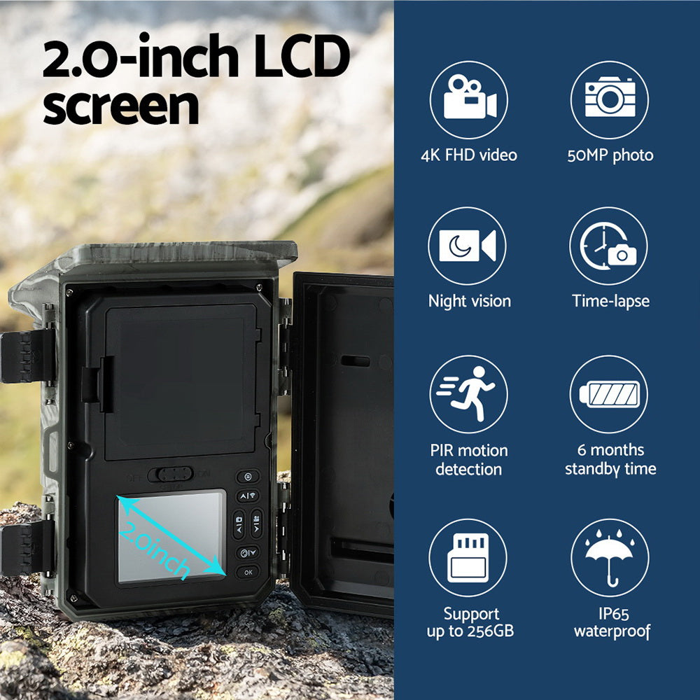 UL-tech Solar Trail Camera 4K 50MP Wildlife - SuperSaverAU - view 4