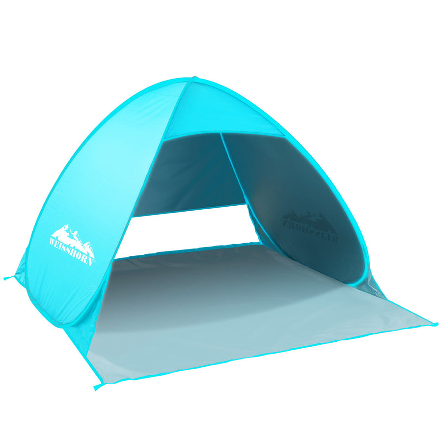 Weisshorn Pop-Up Tent 3 Person UV & Water Resistant Instant Setup Blue - SuperSaverAU - view 1