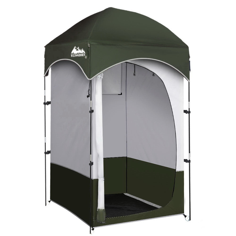 Weisshorn Portable Shower Tent 120x120x215cm - Lightweight, Waterproof, Privacy