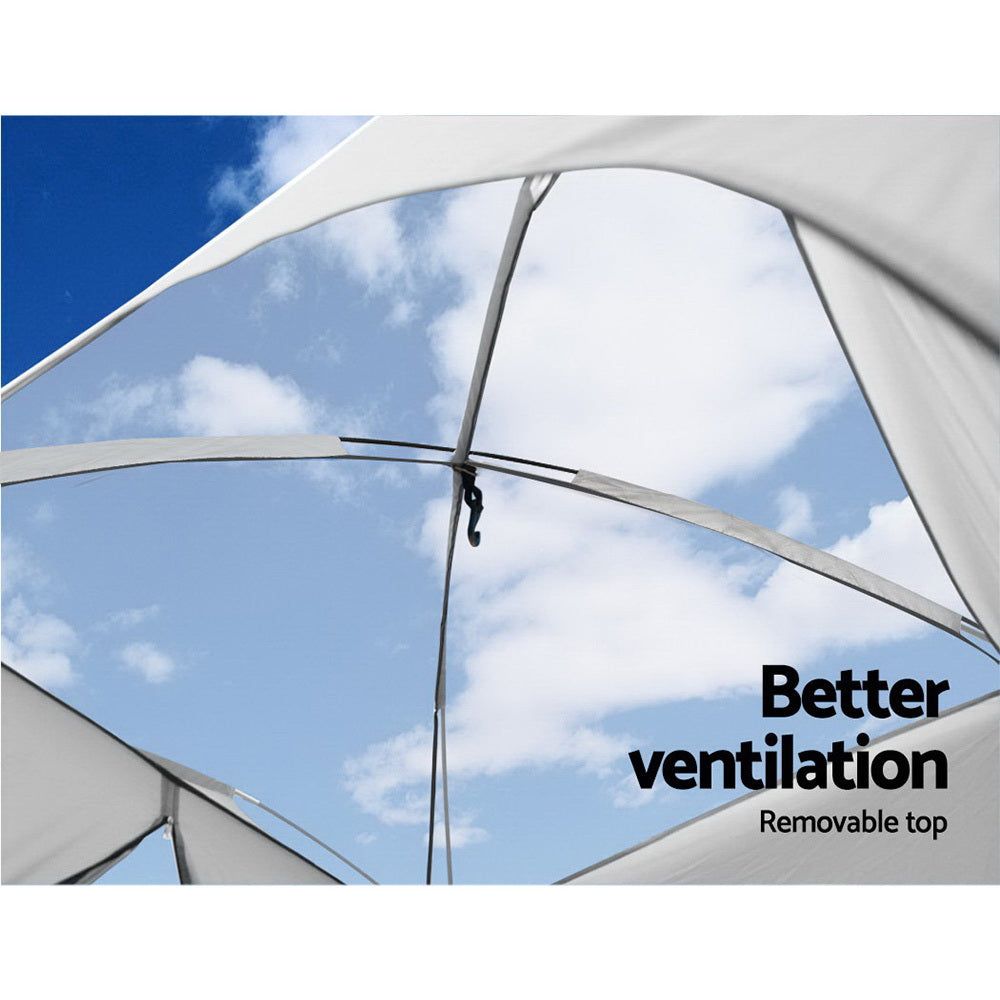 Weisshorn Portable Shower Tent 120x120x215cm - Lightweight, Waterproof, Privacy