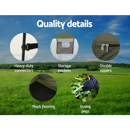 Weisshorn Portable Shower Tent 120x120x215cm - Lightweight, Waterproof, Privacy