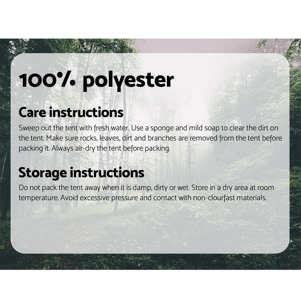 Weisshorn Portable Shower Tent 120x120x215cm - Lightweight, Waterproof, Privacy