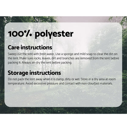 Weisshorn Portable Shower Tent 120x120x215cm - Lightweight, Waterproof, Privacy