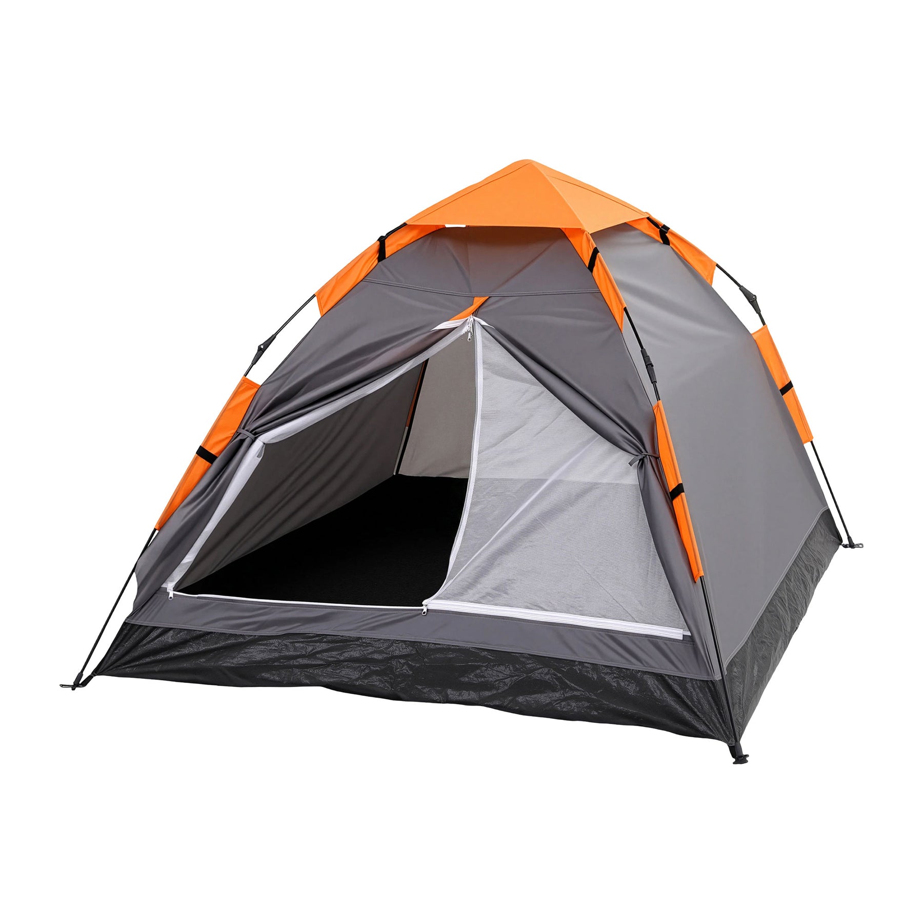Weisshorn 2 Person Instant Pop Up Camping Tent - Grey/Orange